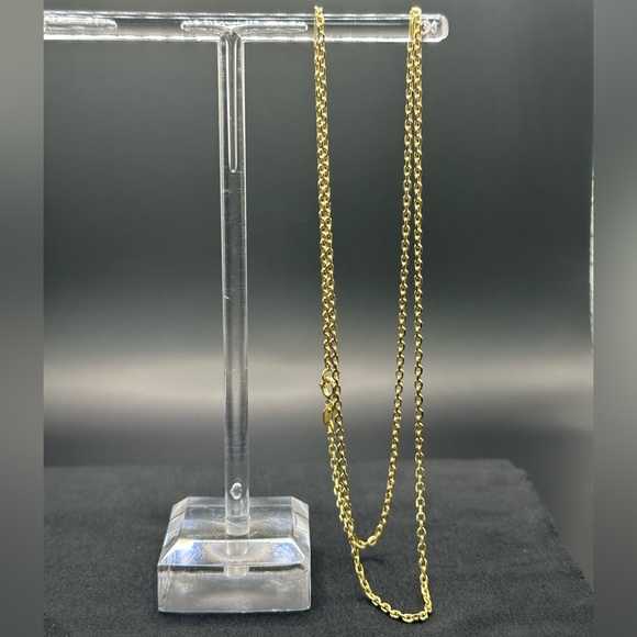 24” 1.7mm. Solid 14K Yellow Gold D/C Forzentina Chain Necklace - Picture 17 of 17